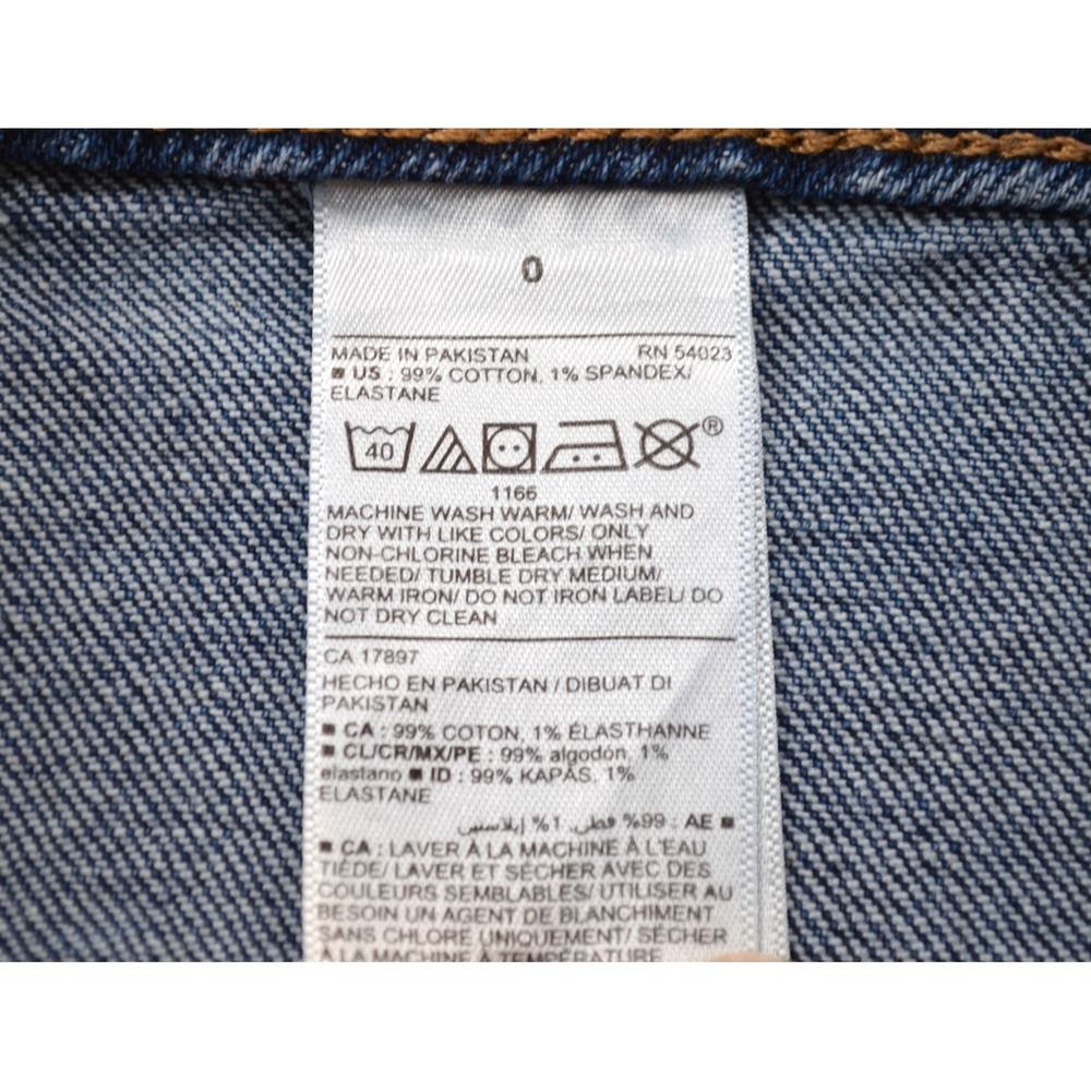 Old Navy Skirt Women's Size 0 Blue Denim A-Line Midi Button Front Waist 28" - Picture 11 of 11
